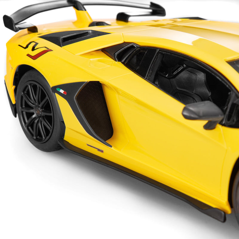 Voiture télécommandée Rastar 1:14 Lamborghini Aventador SVJ - Jaune – Kids  On Wheelz