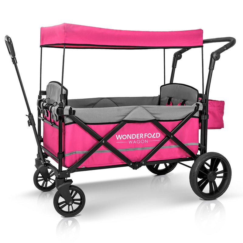 X2 Pull & Push Double Stroller Wagon (2 Seater) Pink -Wonderfold