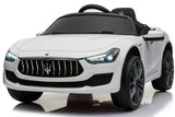 Ride On Car 12v Maserati Ghibli White - Kids On Wheelz