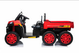 24V Farm Truck UTV 2 Seater 6 Wheels with Tipper Electric Kids' Ride-On Car with Parental Remote Controller Red-KOW