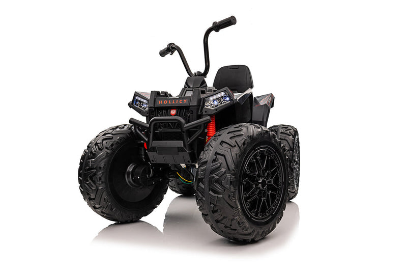Kids Ride On Atv 24V 4x4 ATV todoterreno con neumáticos Monster, suspensión independiente, luces realistas y asiento de cuero - Kids On Wheelz