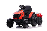 Tractor agrícola eléctrico de 12 V para niños con volquete y pala/excavadora opcional - Kids On Wheelz
