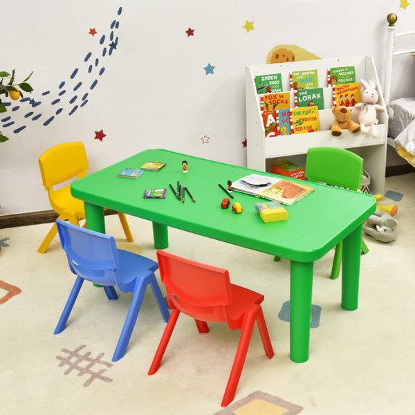 Ensemble de table et 4 chaises en plastique coloré pour enfants