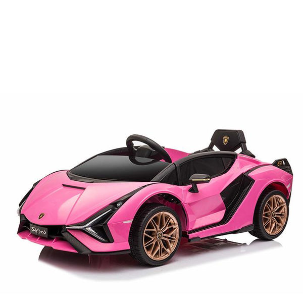 Voiture sous licence officielle Lamborghini Sian 12V électrique pour enfants - Rose
