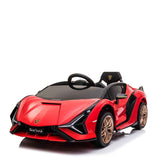 Coche eléctrico para niños con licencia oficial Lamborghini Sian 12V - Rojo