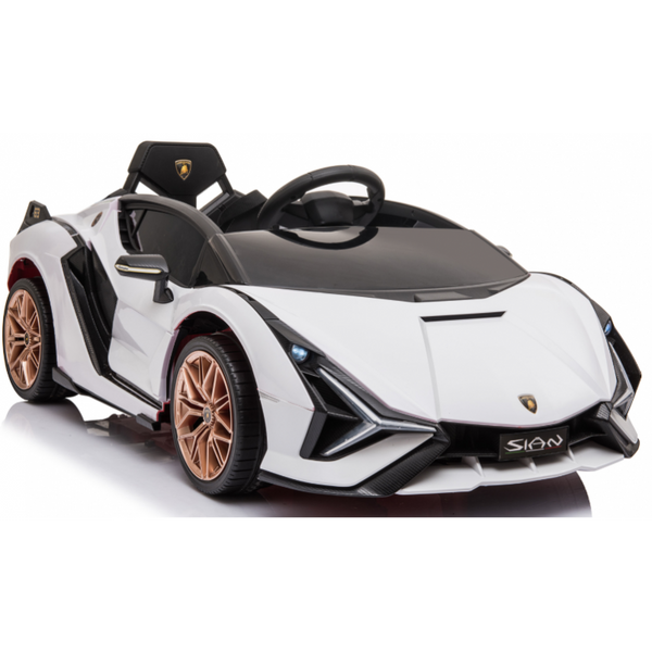 Voiture sous licence officielle Lamborghini Sian 12V électrique pour enfants - Blanc