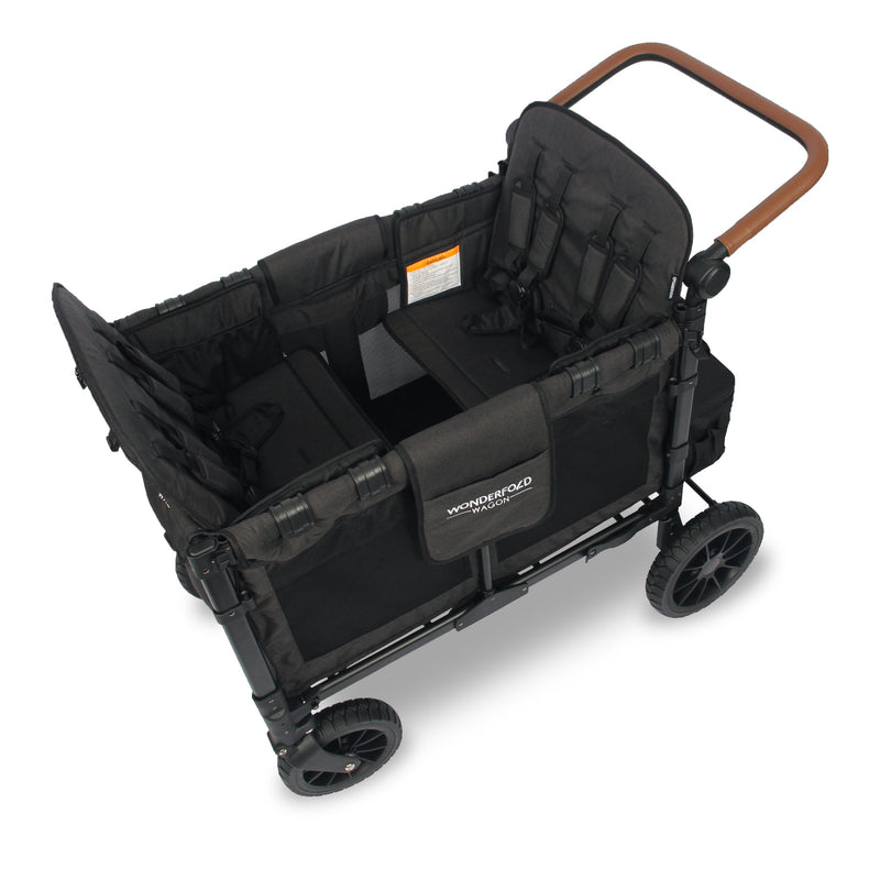Cochecito de bebé W4 Luxe multifuncional Wagon (4 plazas) Volcanic Black-WonderFold 