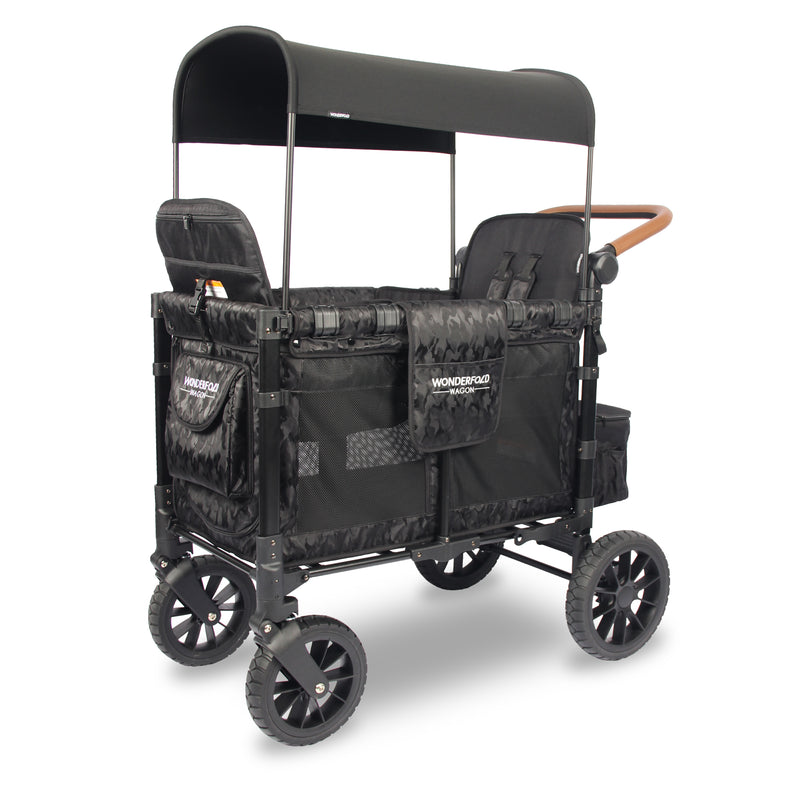 Cochecito multifuncional W2 Luxe Wagon 2 plazas Elite Black Camo PEDIDO ESPECIAL - WonderFold 