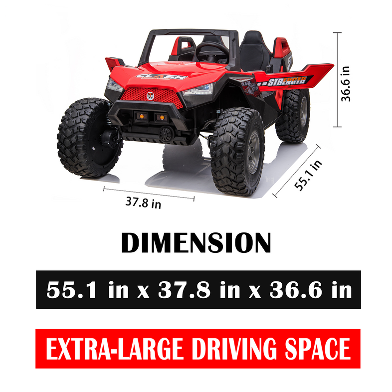 Dimension Of The 24V Dune Buggy 55.1inchx37.8inchx36.6 inch