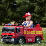 Fire Truck 12V Electric Motorized Ride-On Vehicle for Kids with Parental Remote Control (firetruck), Voltz Toys