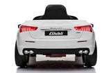 Ride On Car 12v Maserati Ghibli White - Kids On Wheelz