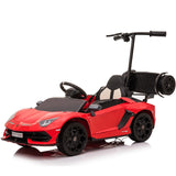 Lamborghini Aventador SVJ 12V Electric Ride-On Car for Kids with Parental Hoverboard Lime Green- Kids On Wheelz