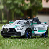 Mercedes-Benz AMG GT4 12V Electric Motorized Ride On Car for Kids with Parental Remote Control, Voltz Toys