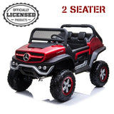 Mercedes-Benz Unimog 2 Seater 12V Electric Ride On Car for Kids with Parental Remote Control, Voltz Toys