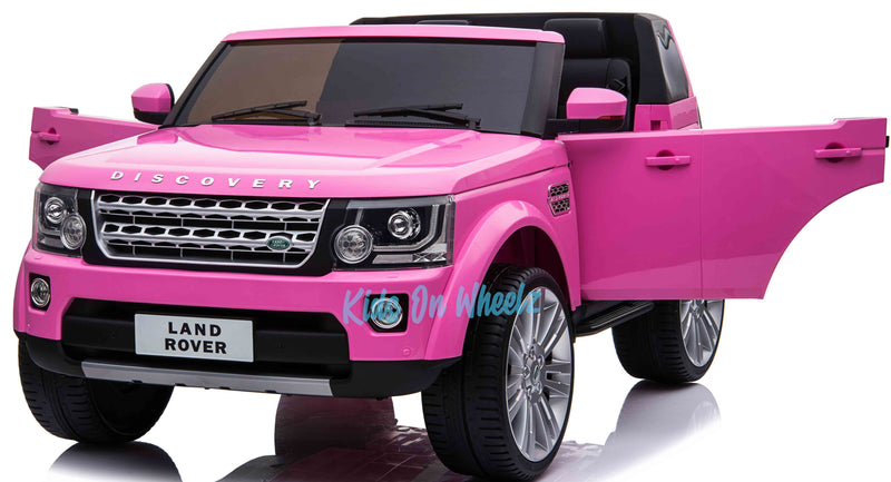 LAND ROVER DISCOVERY 12V KIDS RIDE ON 2 SEATER - PINK