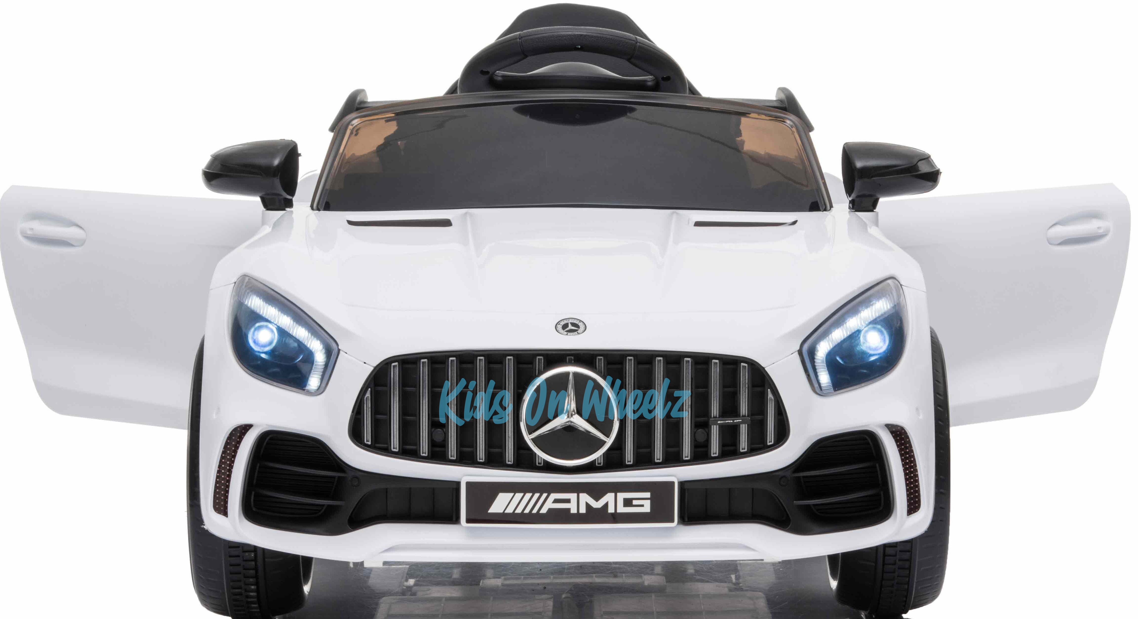 Mercedes Benz AMG GTR 12V Kids Ride On 1 Seater White - Kids On Wheelz