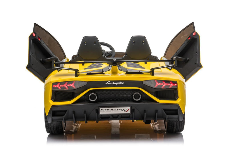 2 Seater Lamborghini Aventador SVJ 12V Electric Kids' Ride-On Car with Parental Remote Control - Kids On Wheelz