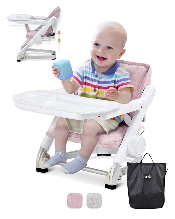 Asiento elevador de comedor 3 en 1 Feed Me para niños pequeños rosa - Unilove