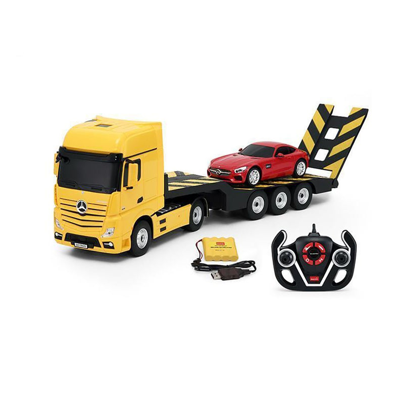 Rastar MERCEDES-Benz Actros (with 1/24 car) Remote Control Car for Kids