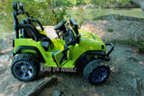 Jeep Truck 12V 2 Seater  Electric Kids' Ride On Car with Parental Remote Control- Lime Green