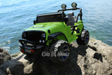 Jeep Truck 12V 2 Seater  Electric Kids' Ride On Car with Parental Remote Control- Lime Green - Kids On Wheelz