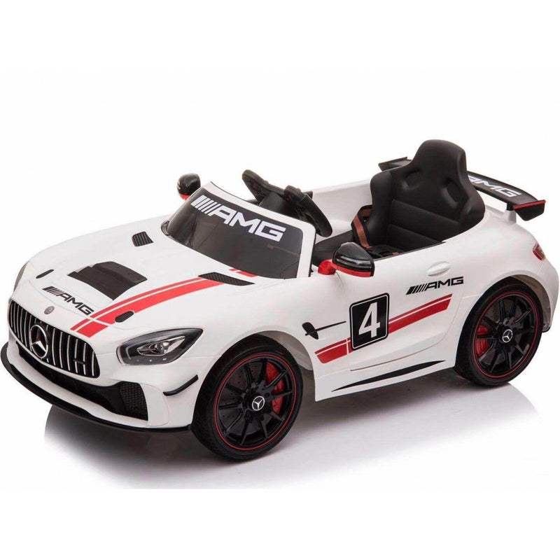Ride On Car 12v Mercdes Benz GT4 White Limted Editon- KidsOnWheelz - Kids On Wheelz